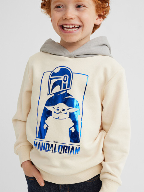 

H&M Boys Beige Interactive-Motif Hoodie
