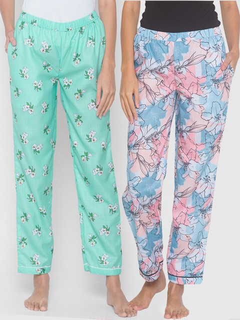 

FashionRack Pack Of 2 Printed Lounge Pant, Blue