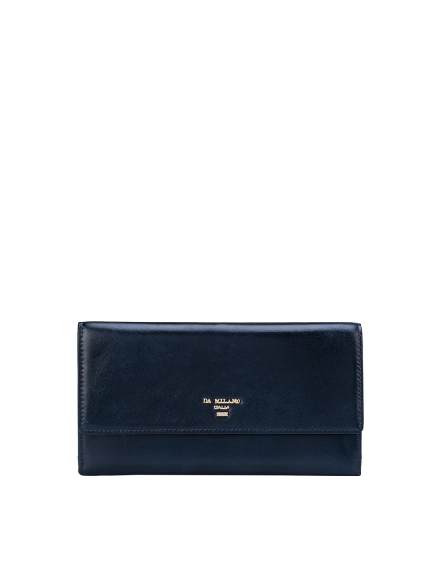

Da Milano Women Blue Textured Leather Three Fold Wallet