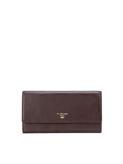 

Da Milano Women Brown Textured Leather Three Fold Wallet