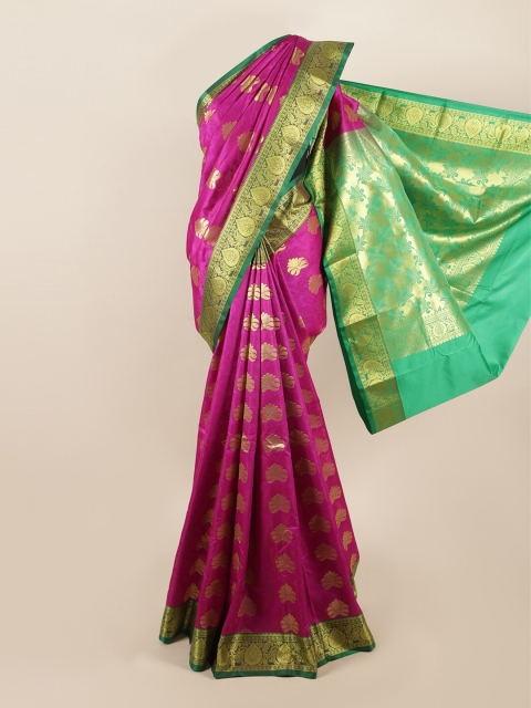 

Pothys Magenta & Green Woven Design Zari Art Silk Saree