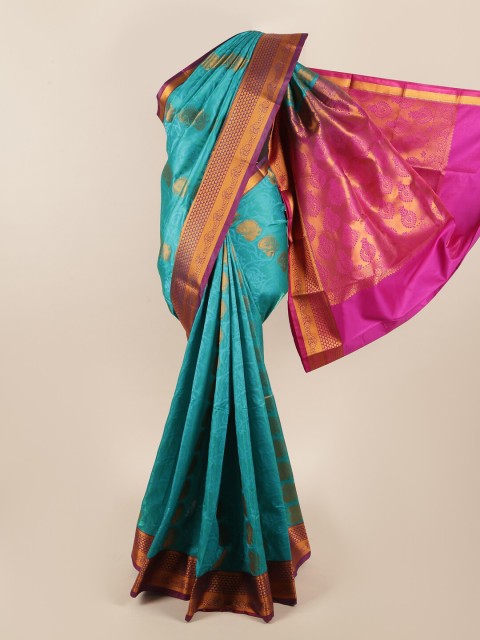 

Pothys Blue & Pink Ethnic Motifs Zari Art Silk Saree