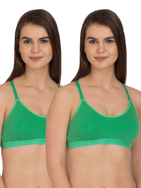 

Tweens Pack of 2 Green Sports Bras TW275GR