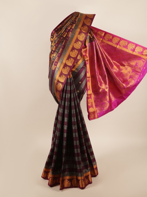 

Pothys Purple & Pink Ethnic Motifs Zari Art Silk Saree