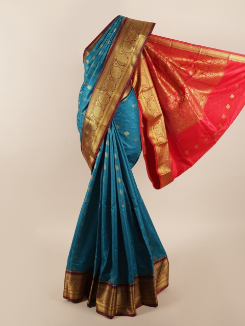 

Pothys Blue & Pink Ethnic Motifs Zari Art Silk Saree
