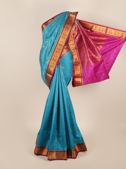 

Pothys Blue & Pink Woven Design Zari Art Silk Saree