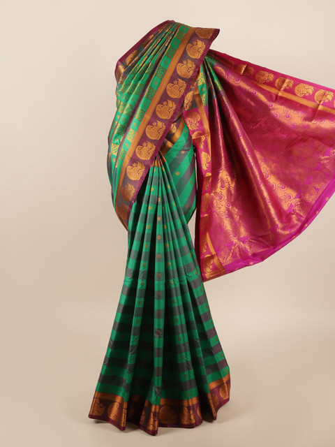 

Pothys Green & Pink Woven Design Zari Art Silk Saree