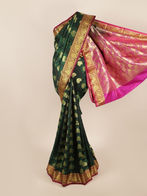 

Pothys Green & Pink Ethnic Motifs Zari Art Silk Saree