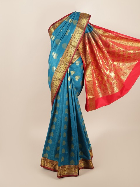 

Pothys Blue & Pink Woven Design Zari Art Silk Saree