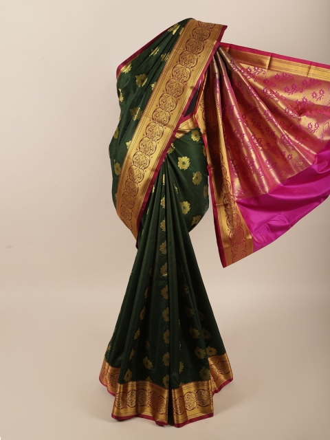 

Pothys Green & Maroon Woven Design Zari Art Silk Saree