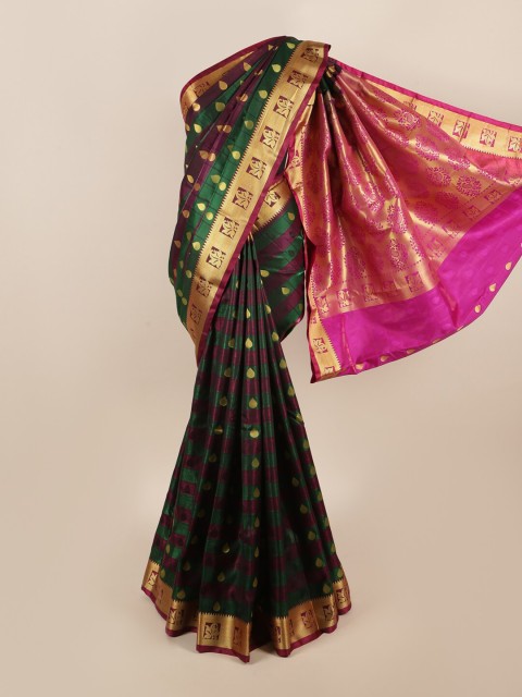 

Pothys Green & Pink Woven Design Zari Art Silk Saree