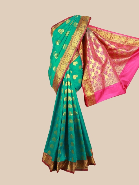 

Pothys Green & Pink Woven Design Zari Art Silk Saree