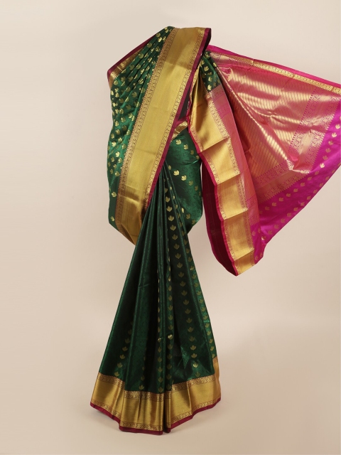 

Pothys Green & Fuchsia Woven Design Zari Art Silk Saree