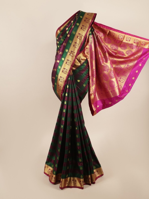 

Pothys Multicoloured Ethnic Motifs Zari Art Silk Saree, Multi