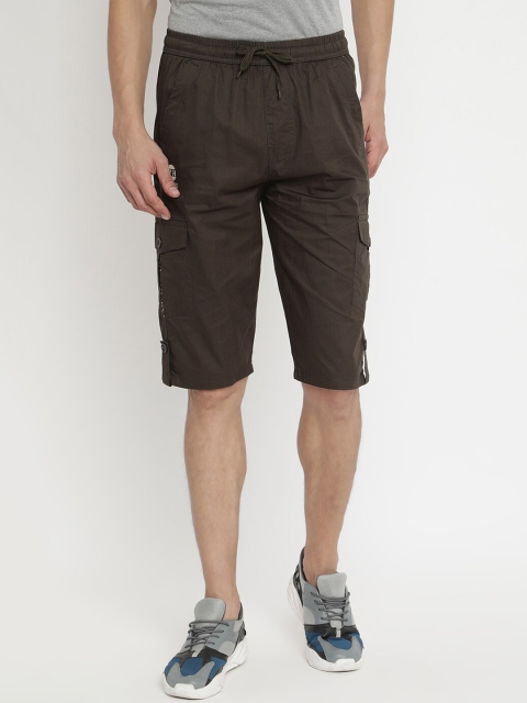 

V2 Value & Variety Men Olive Green Solid Cargo Shorts