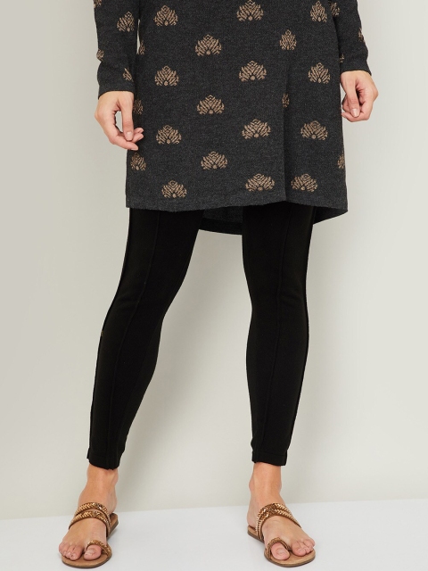 

Melange by Lifestyle Women Black Ankle-Length Leggings