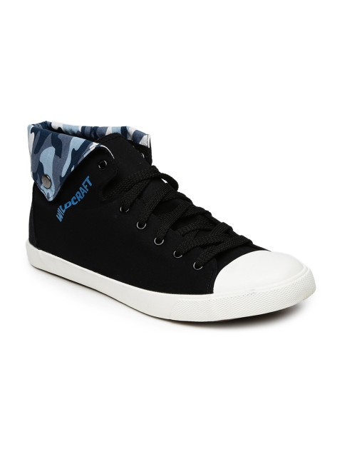 

Wildcraft Men Black Solid Camo Ha Mid-Top Sneakers