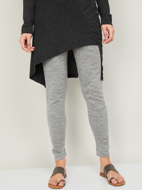 

Melange by Lifestyle Women Grey Solid Ankle-Length Leggings