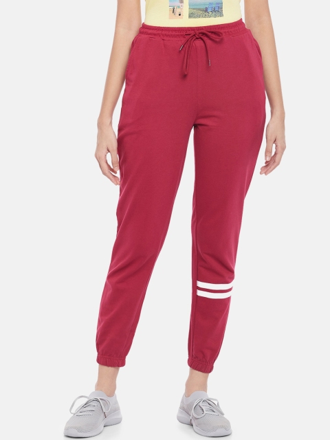 

Ajile by Pantaloons Women Fuchsia Pink Solid Joggers