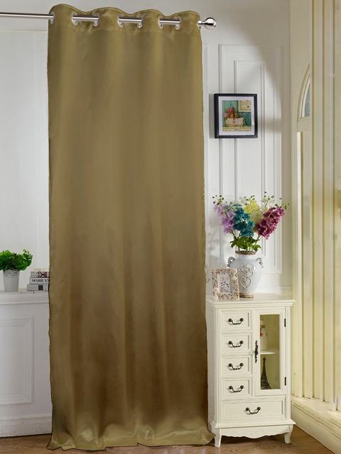 

Lushomes Brown Satin Long Door Curtain