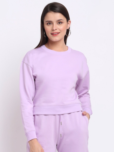 

THE UKKIYO LIFE Women Lavender Sweatshirt