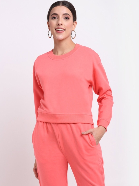 

THE UKKIYO LIFE Women Coral Sweatshirt