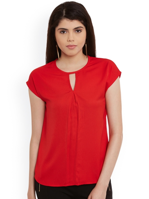 

WISSTLER Women Red Solid Regular Top