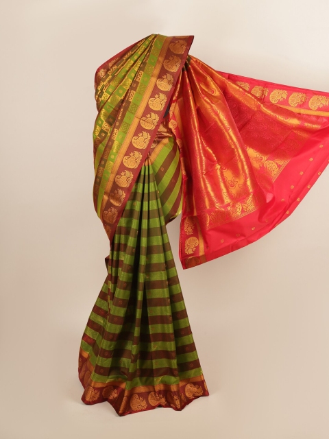 

Pothys Multicoloured Ethnic Motifs Zari Art Silk Saree, Multi