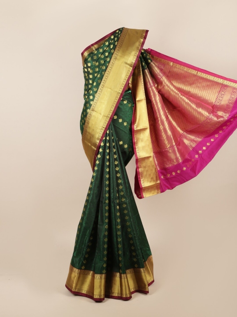 

Pothys Green & Pink Ethnic Motifs Zari Art Silk Saree