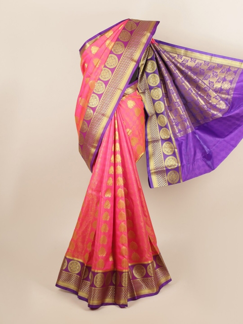 

Pothys Pink & Purple Woven Design Zari Art Silk Saree