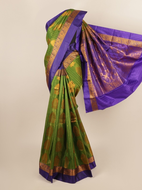 

Pothys Green & Purple Woven Design Zari Art Silk Saree