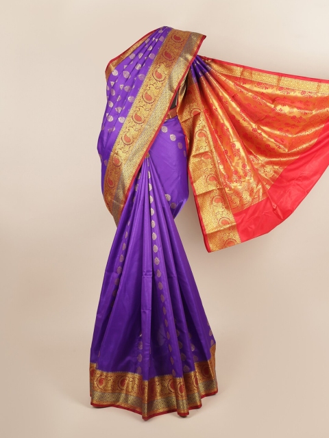 

Pothys Blue & Pink Ethnic Motifs Zari Art Silk Saree