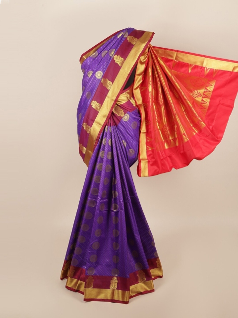 

Pothys Blue & Pink Woven Design Art Silk Saree