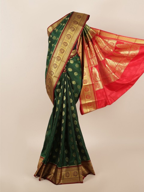 

Pothys Green & Orange Woven Design Zari Art Silk Saree