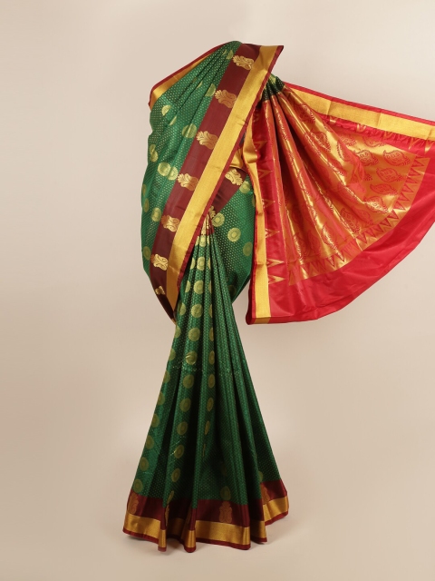 

Pothys Green & Pink Woven Design Zari Art Silk Saree