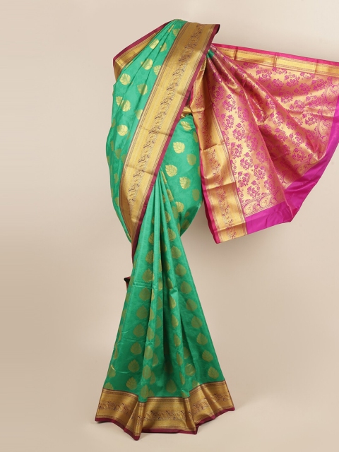 

Pothys Green & Magenta Ethnic Motifs Zari Art Silk Saree