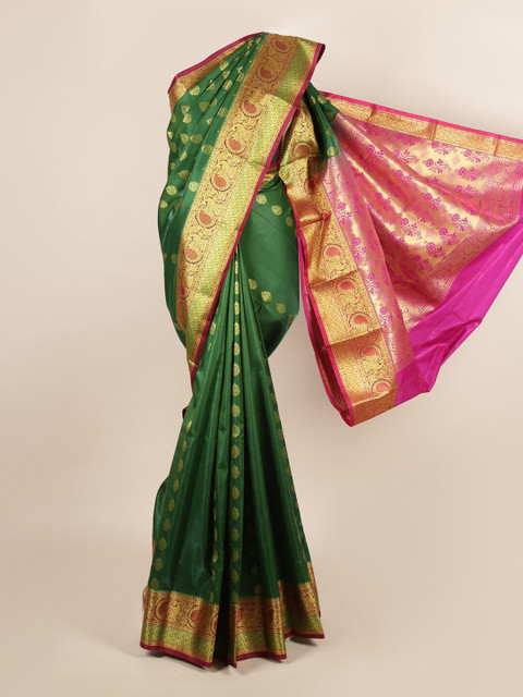 

Pothys Green & Pink Woven Design Zari Art Silk Saree