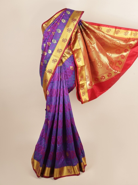 

Pothys Multicoloured Ethnic Motifs Zari Art Silk Saree, Multi