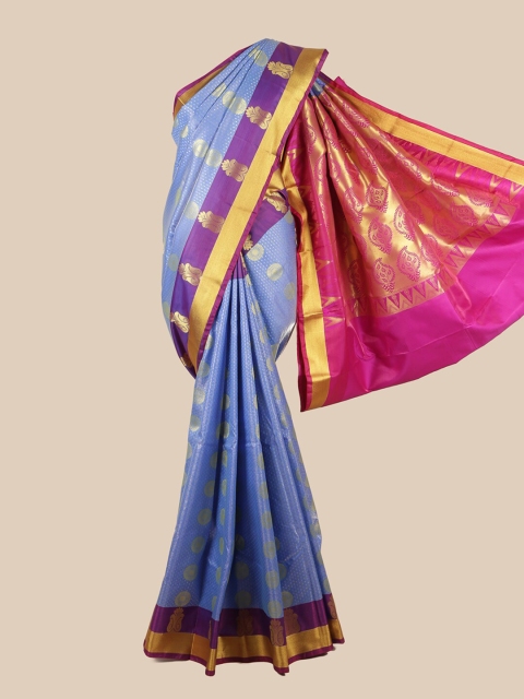 

Pothys Blue & Pink Ethnic Motifs Zari Art Silk Saree