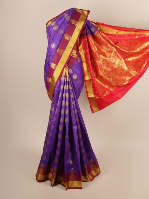 

Pothys Blue & Pink Woven Design Zari Art Silk Saree