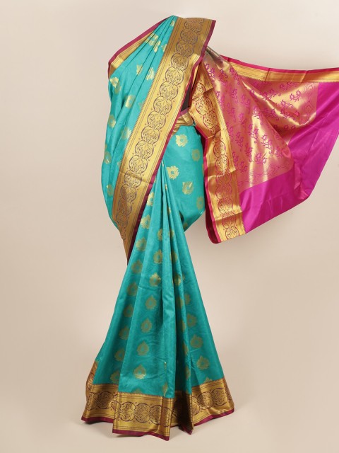 

Pothys Green & Fuchsia Woven Design Zari Art Silk Saree