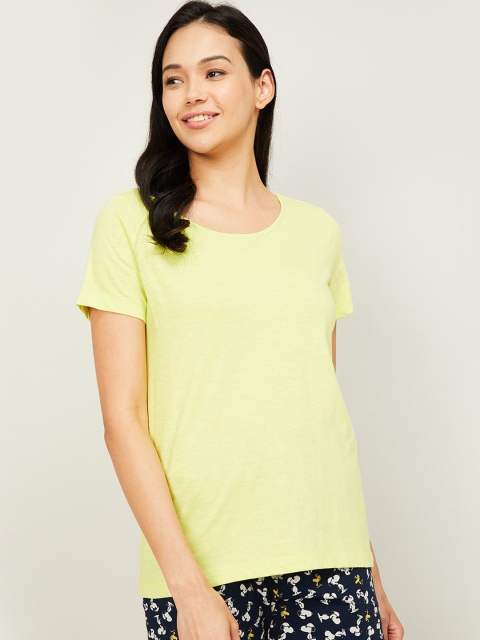 

Ginger by Lifestyle Fluorescent Green Pure Cotton Lounge T-Shirt