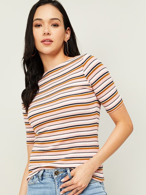 

Ginger by Lifestyle Multicoloured Striped Regular Top, Multi