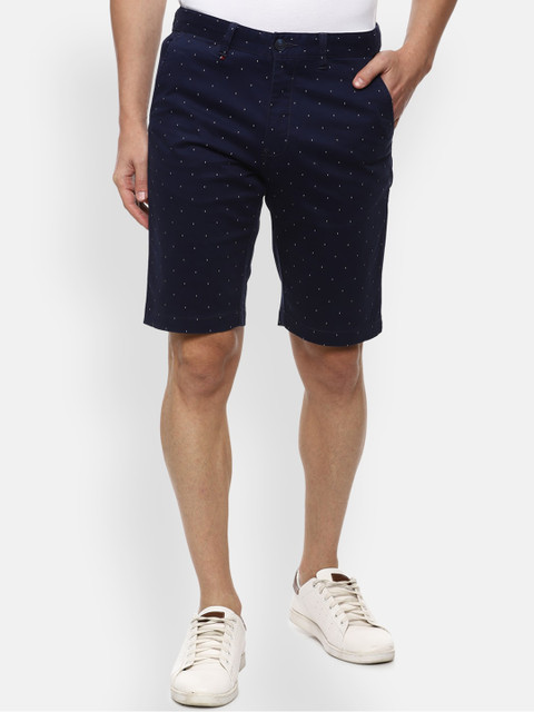 

Louis Philippe Sport Men Navy Blue Printed Regular Shorts