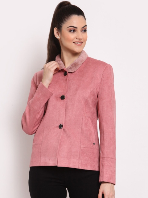 

Juelle Women Pink Solid Short Coat