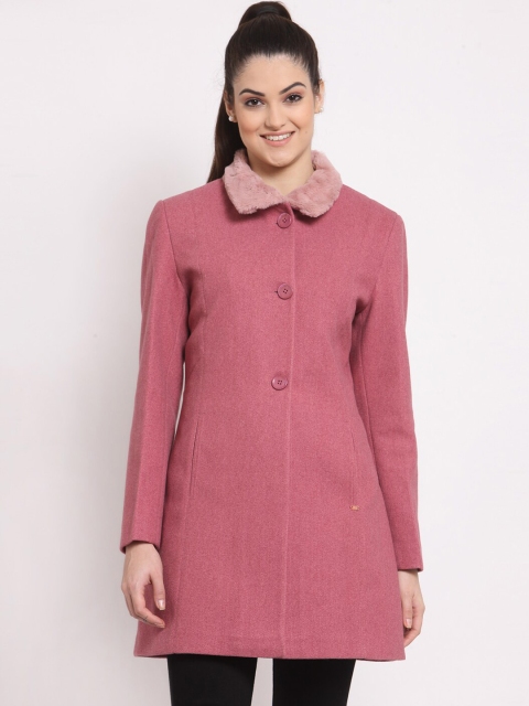 

Juelle Women Pink Solid Long Coat
