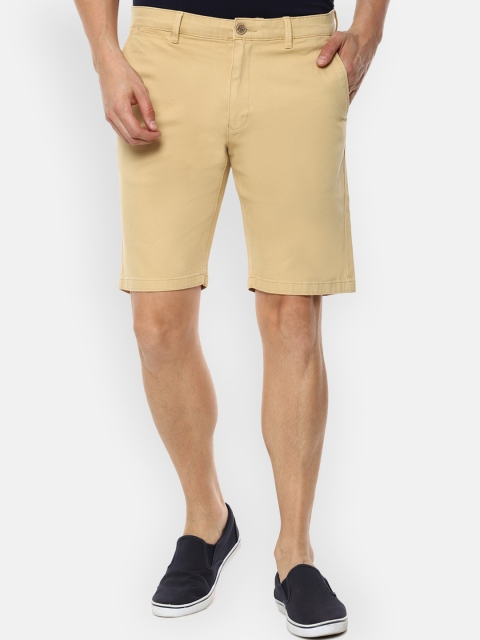

VAN HEUSEN DENIM LABS Men Cream-Coloured Chino Shorts