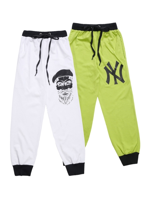 

VIMAL JONNEY Kids Pack Of 2 Printed Joggers, White