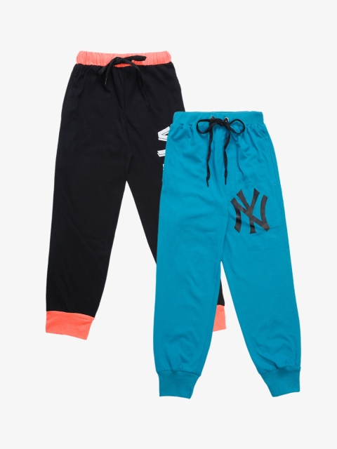 

VIMAL JONNEY Kids Pack Of 2 Solid Joggers, Blue