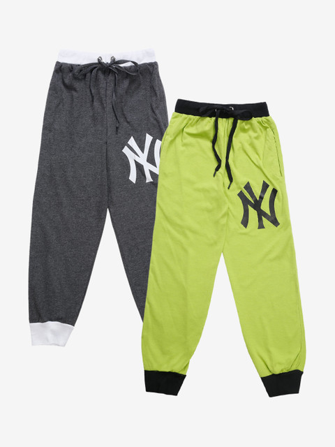 

VIMAL JONNEY Kids Pack Of 2 Printed Joggers, Grey
